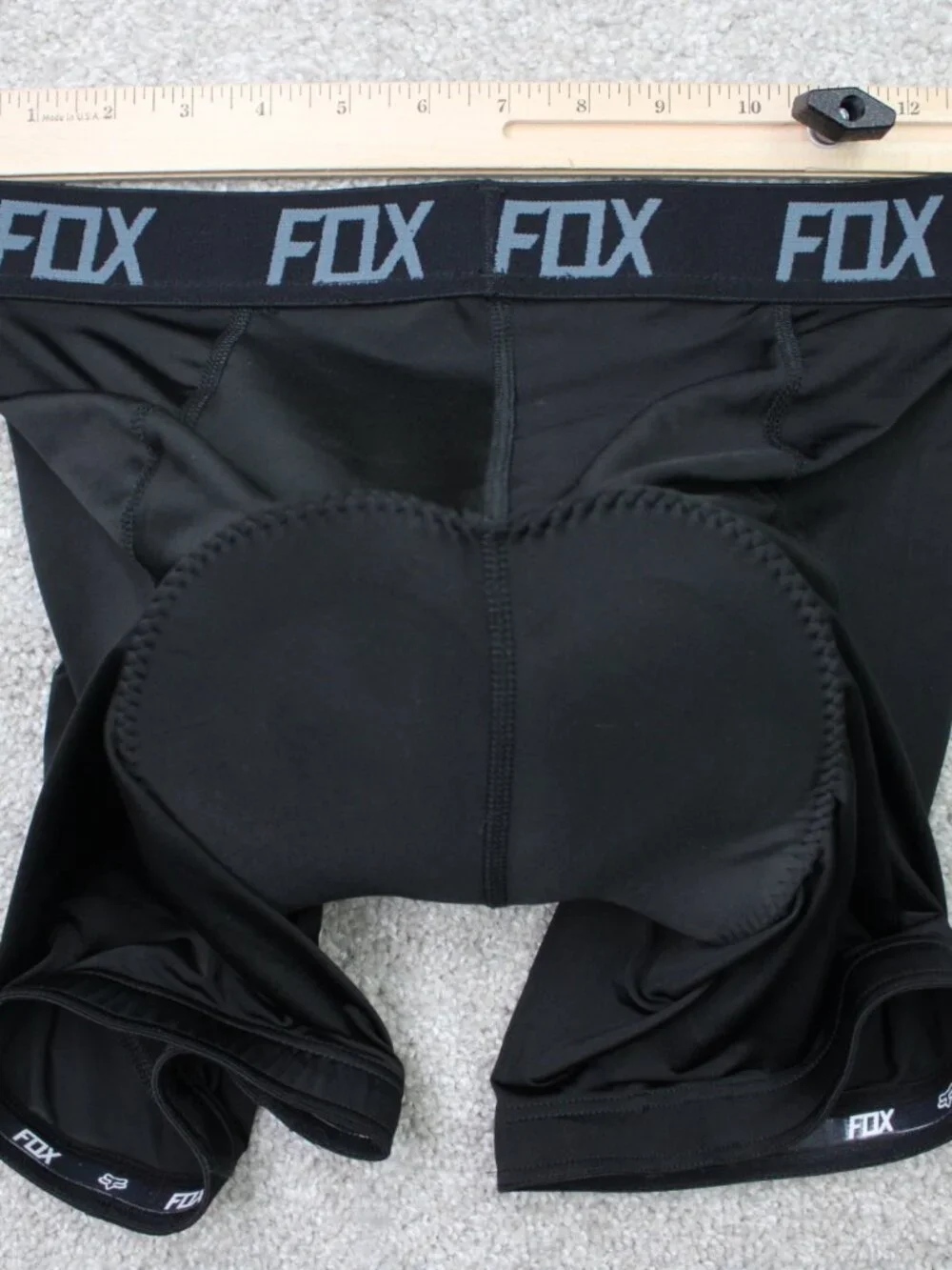 Fox Racing Cycling Shorts Mens Medium Black Padded Stretch Waistband Athletic